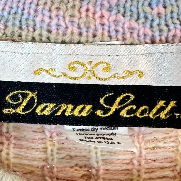 Vintage 80s Pastel Pattern Knit Sweater Fairy Kei Kawaii Oversized L XL - Picture 7 of 10